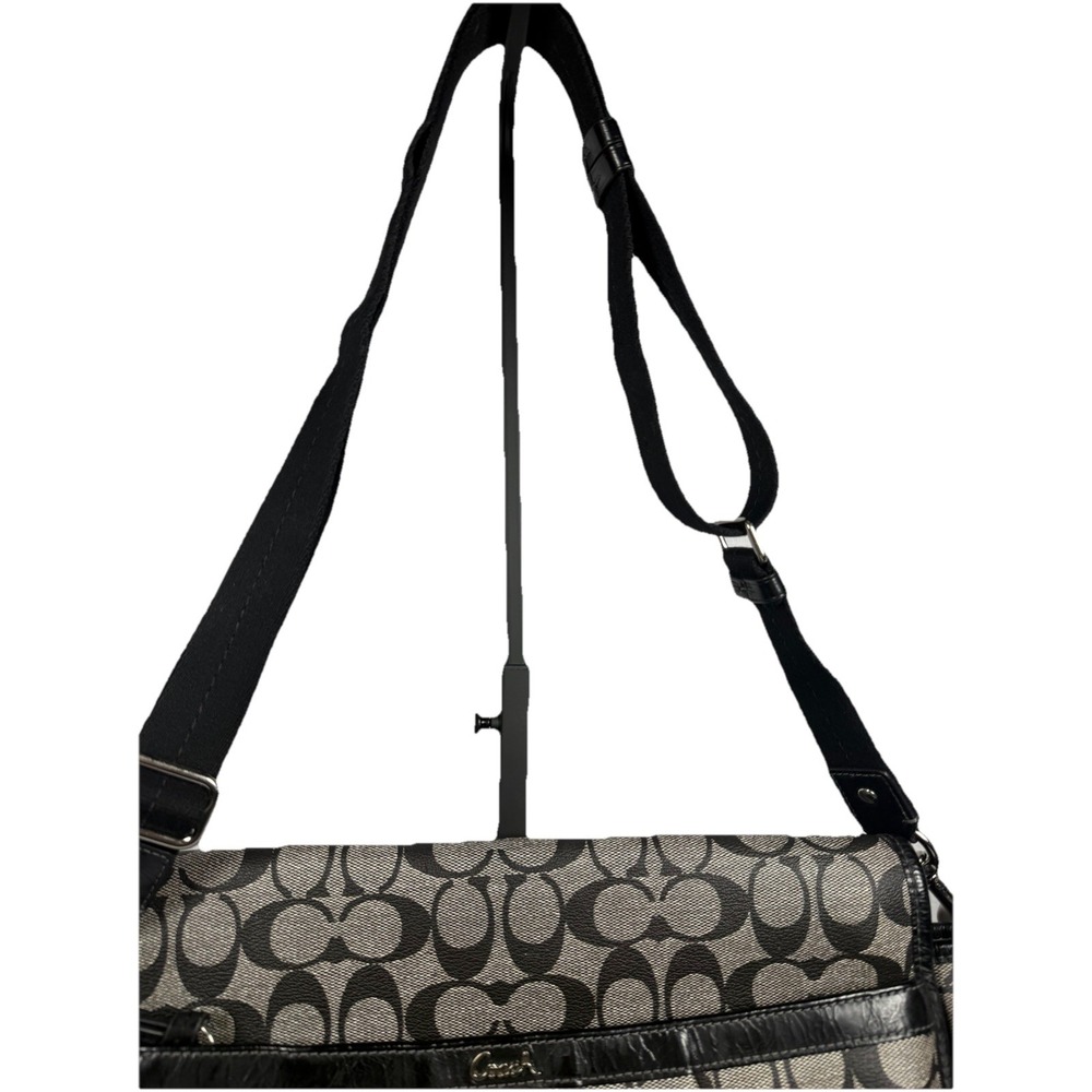 Coach Ashley Signature‎ Coated Canvas Flap Closure Messenger Diaper Shoulder Bag - Picture 5 of 16
